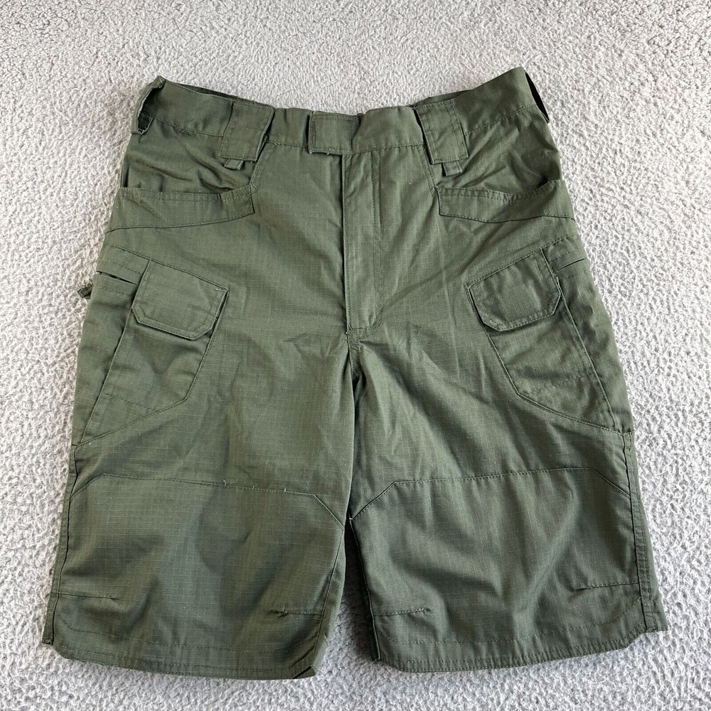 NEW Tactical Pants Shorts Mens 34 Green Cargo Ripstop Elastic‎ Waist Army Combat